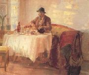 Anna Ancher Breakfast Before the Hunt (nn02) oil painting artist